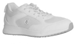 PU Mesh School Shoes - White